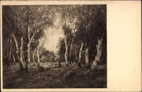 Künstler Ak Narcisse Diaz, Der Wald von Fontainebleau, Gdańsk Danzig, Stadtmuseum,