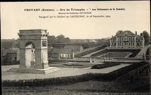 AK Proyart Somme, Arc de Triomphe