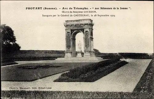 AK Proyart Somme, Arc de Triomph