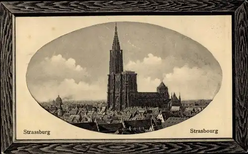 Ak Strasbourg Straßburg Elsass Bas Rhin, Kirche, Hausdächer