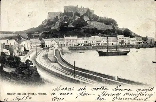 Ak Gorey Saint Martin Jersey Kanalinseln, Mont Orgueil Castle