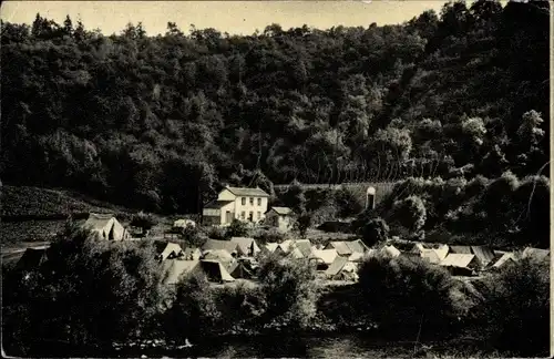 Ak Anseremme Dinant Wallonien Namur, Terrain de Camping sur la Lesse, Panorama