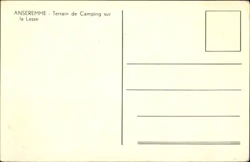 Ak Anseremme Dinant Wallonien Namur, Terrain de Camping sur la Lesse, Panorama