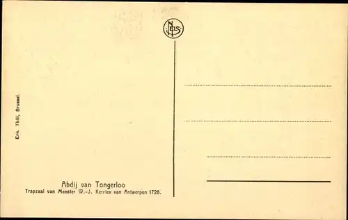 Ak Westerloo Westerlo Flandern Antwerpen, Abdij van Tongerloo, Trapzaal van Meester W.J. Kerriex