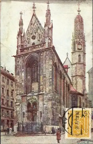 Künstler Ak Wien 1 Innere Altstadt, Maria Stiegen-Kirche, Außenansicht