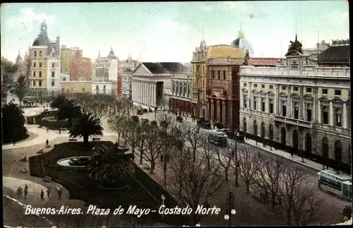 Ak Buenos Aires Argentinien, Plaza de Mayo, Costado Norte