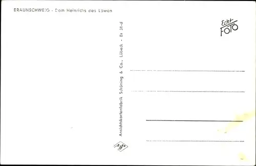 Ak Braunschweig in Niedersachsen, Dom Heinrichs des Löwen