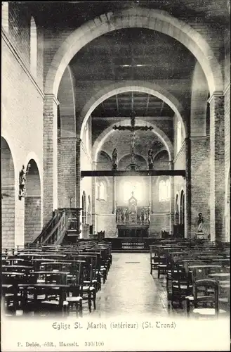 Ak Saint Trond Sint Truiden Flandern Limburg, Eglise St. Martin, Interieur, Altar