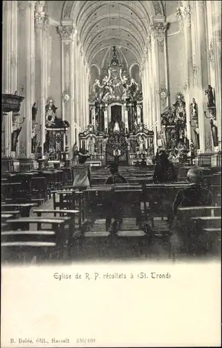 Ak Saint Trond Sint Truiden Flandern Limburg, Eglise de R.P. recollets, Interieur, Altar