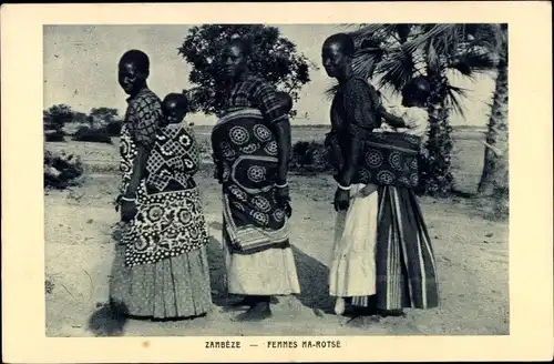 Ak Kitwe Sambia, Femmes ma Rotse, Frauen, Tragetücher