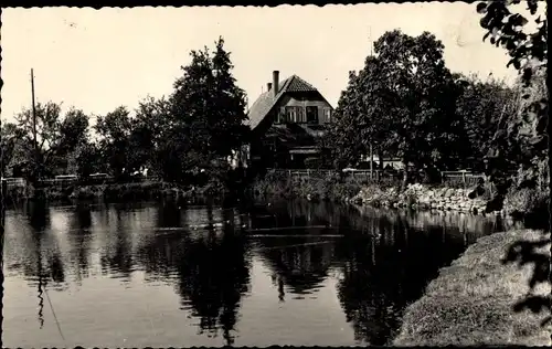Ak Gernrode Quedlinburg Harz, Blick auf Teich mit Bückemühle