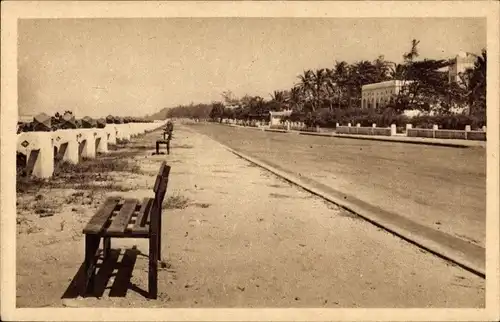 Ak Cotonou Benin, La Marina, Strandpromenade