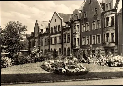 Ak Eilenburg an der Mulde, An der Blumenuhr, Häuser