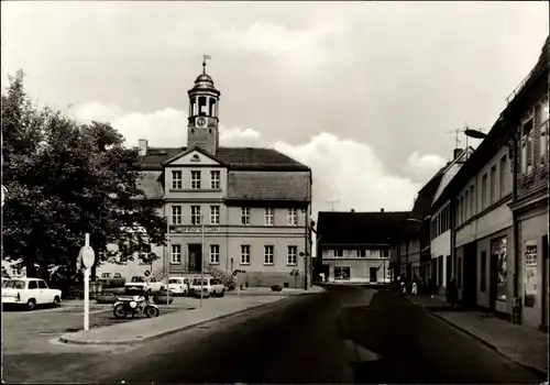 Ak Bad Düben an der Mulde, Markt mit Rathaus