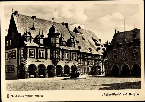 Ak Goslar am Harz, Reichsbauernstadt, Kaiser Worth, Rathaus