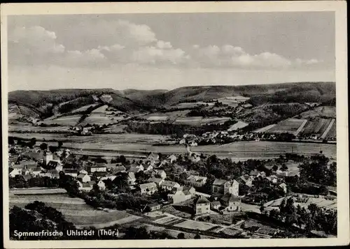 Ak Uhlstädt Kirchhasel an der Saale, Sommerfrische, Panorama, Ortsansicht