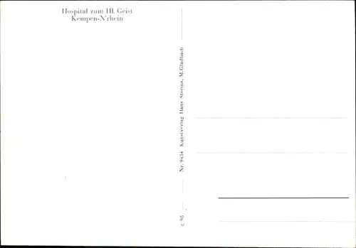 Ak Kempen Niederrhein, Das Krankenhaus Hl. Geist, Außenansicht, Straßenansicht