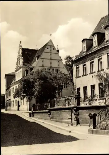 Ak Wurzen in Sachsen, Domgasse mit Museum, Außenansicht
