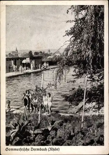 Ak Dermbach in der Röhn Thüringen, Blick ins Schwimmbad, Becken