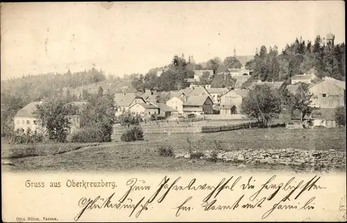Ak Oberkreuzberg Spiegelau im Bayerischen Wald Niederbayern, Teilansicht