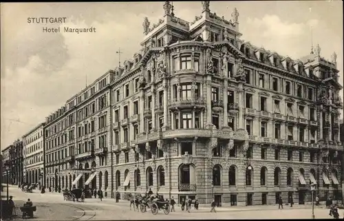 Ak Stuttgart in Württemberg, Hotel Marquardt