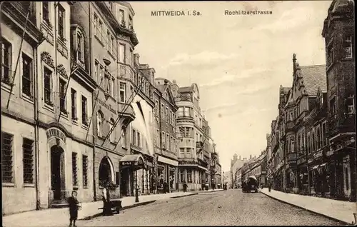 Ak Mittweida in Sachsen, Rochlitzer Straße