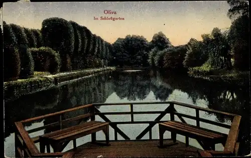 Ak Oliva Gdańsk Danzig, Schlossgarten