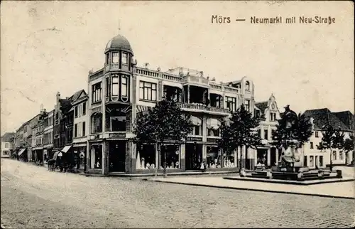 Ak Moers am Niederrhein, Neumarkt mit Neustraße