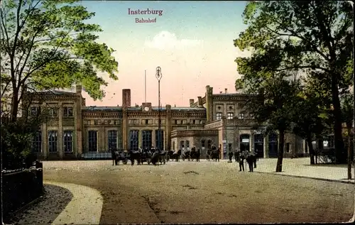 Ak Tschernjachowsk Insterburg Ostpreußen, Bahnhof