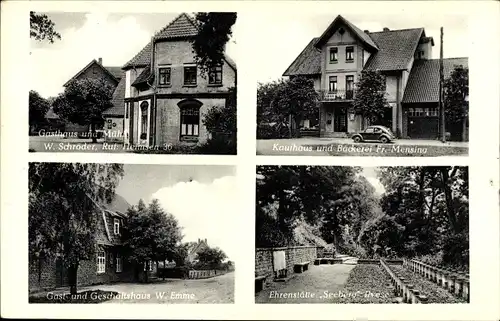 Ak Ilvese Petershagen an der Weser, Gasthaus, Kaufhaus und Bäckerei, Geschäftshaus, Ehrenstätte