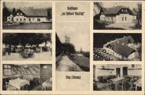 Ak Linz an der Donau Oberösterreich, Gasthaus zur schönen Aussicht