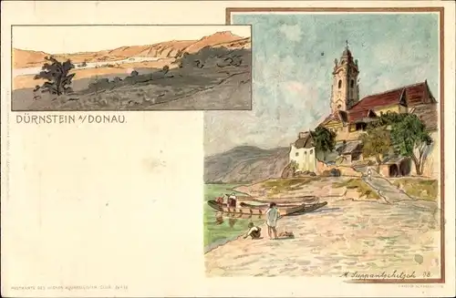 Künstler Litho Suppantschitz, Dürnstein an der Donau Wachau Niederösterreich, Kirche