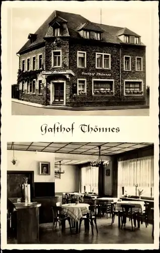 Ak Treis Karden an der Mosel, Gasthof Thönnes, Innenansicht