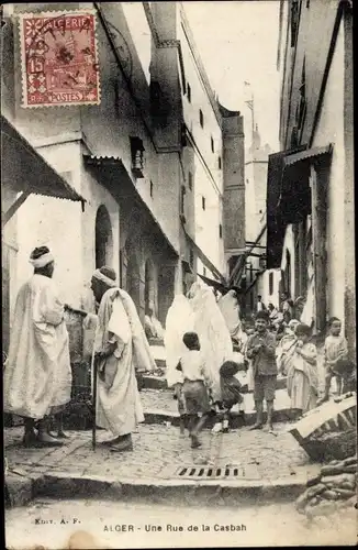 Ak Algier Alger Algerien, Une Rue de la Casbah