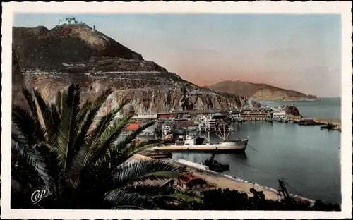 Ak Oran Algerien, Promenade de Letang, Port, Santa Cruz, Mers el Kebir