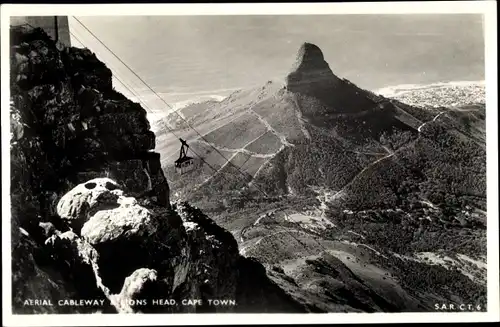 Ak Lions Head Kapstadt Südafrika, Aerial Cableway, Seilbahn, Landschaftspanorama