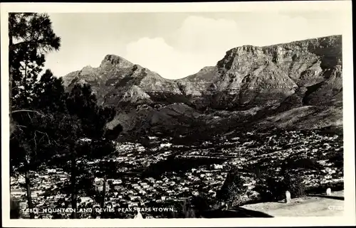 Ak Lions Head Kapstadt Südafrika, table mountain and devils peak