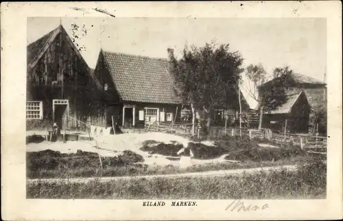 Ak Eiland Marken Nordholland Niederlande, Dorfpartie