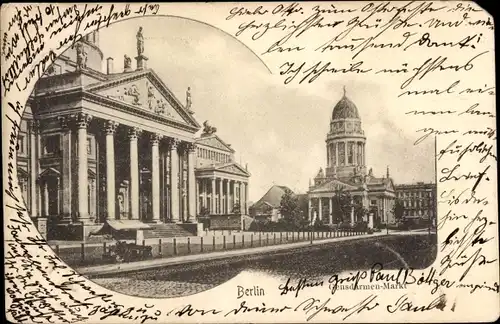 Ak Berlin Mitte, Gendarmenmarkt mit Französischem Dom