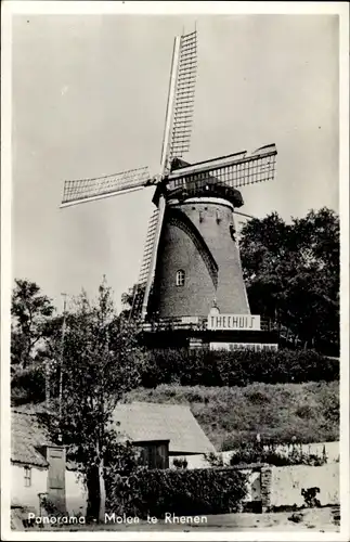 Ak Rhenen Utrecht, Panorama, Molen, Windmühle