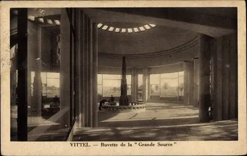 Ak Vittel Lothringen Vosges, Buvette de la "Grande Source"