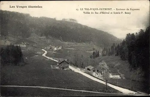 Ak Faymont Le Val d'Ajol Vosges, Vallée du Bas d'Herival et Scierie