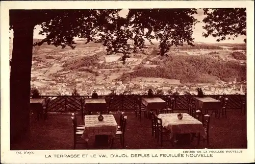 Ak Le Val d'Ajol Vosges, la Terrasse, depuis la Feuillée Nouvelle