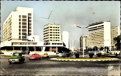 Ak Casablanca Marokko, L'Avenue de l'Armée Royale les Hôtels "Marhaba" et "El Mansour"