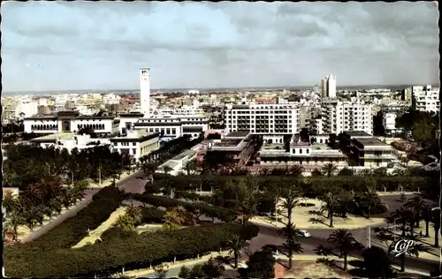 Ak Casablanca Marokko, Panorama, Le Boulevard Gouraud, les Batiments Administratifs