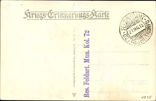 Ak Becelaere Zonnebeke Zonnebecke Westflandern, Straße mit zerstörten Kirchturm