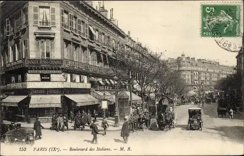 Ak Paris IX. Arrondissement Opéra, Boulevard des Italiens