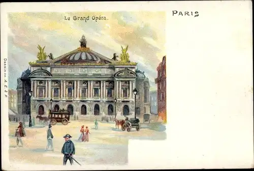 Litho Paris IX Opéra, Le Grand Opera