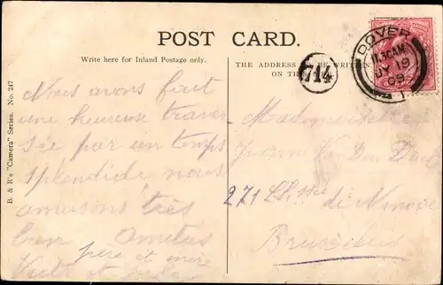 Ak Dover Kent England, Ornamental Lake, Connaught Park, Wappen Dover