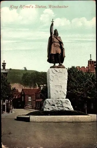 Ak Winchester South East England, King Alfred's Statue